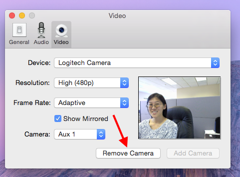 VSee video settings