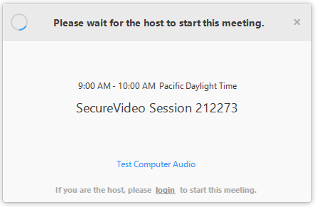 Please wait for the host to start this meeting